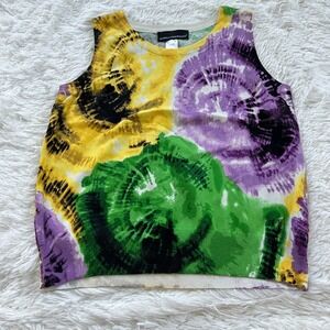 Isabella Rodriguez Women Vest Top small Y2K Tie Dye Art to Wear Festival 14783 X